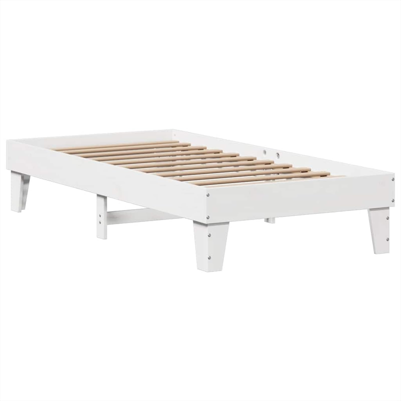 Homgoday Cama de Madera de Pino con Almacenamiento: Estructura Estable y Diseño Rústico Blanco Modelo WQ1015ZJ-3308853ES