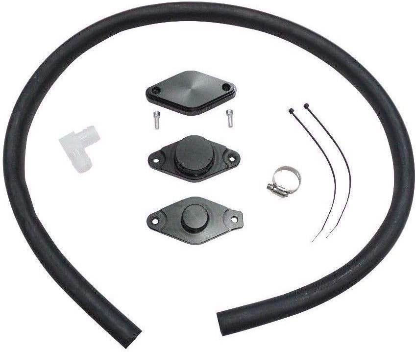 PCV Crank Case Breather CCV Reroute & Resonator Delete Cap For 2012-2016 GM 6.6L LML Duramax Diesel 6.6 (Black)