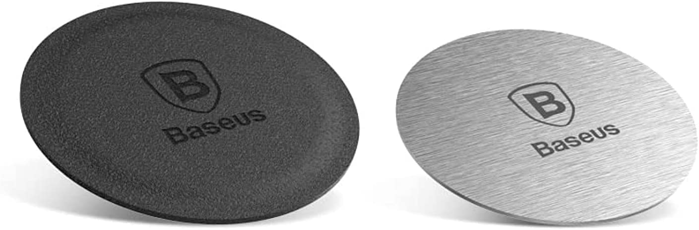 Baseus Anello Magnetico In Metallo Halo Per Telefoni – 2 Pezzi, Colore Argento – Per Ricarica Wireless