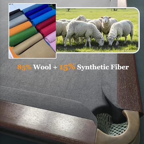 Billiard Cloth Pool Table Felt with Pre-Cut Strips for Fast Gameplay in Home, Bars, and Sports Venues