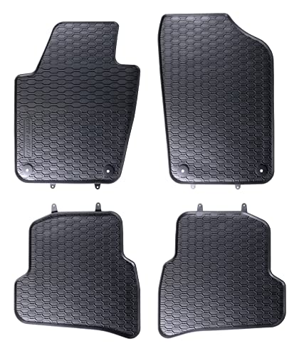 Alfombrillas de Goma Compatible con Seat Ibiza IV ( 2008 - 2017) | Skoda Fabia III (Desde 2014) | VW Polo V (2009 - 2017)|...