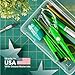 IRIS USA Pencil Case Plastic Pouch Box Storage Organizer for Beads, Pens, and Art Supplies, 10-Pack, Stackable Container with Snap Lid for Jewelry, Stickers, and Tackle Box, Clear, Medium