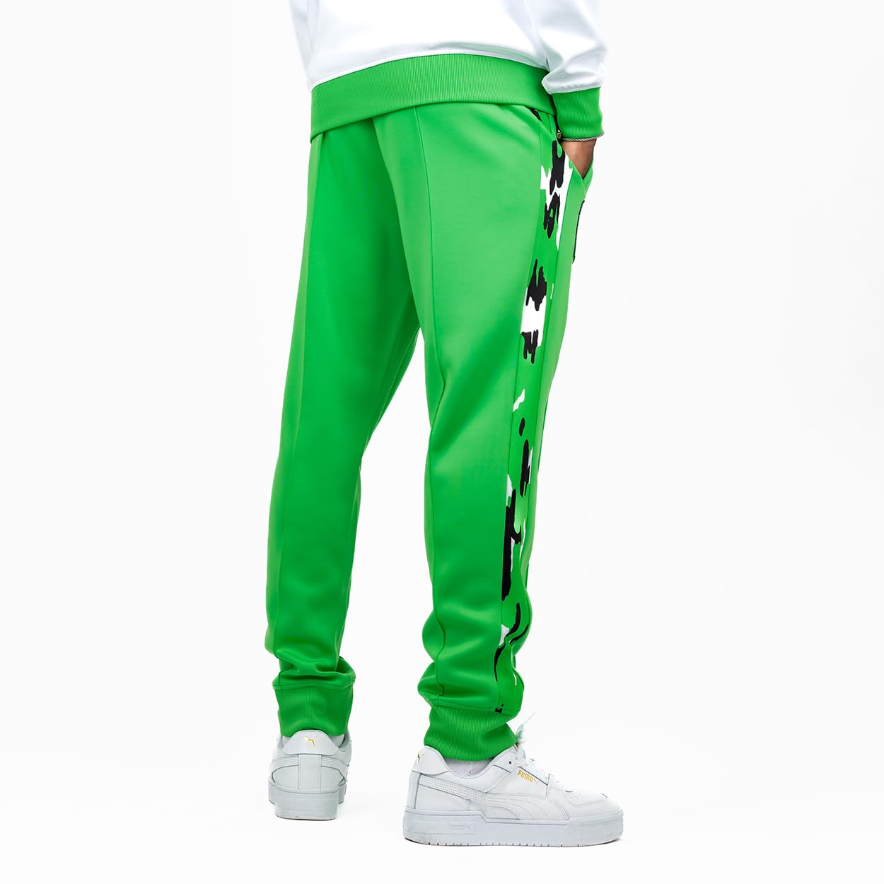 Borussia Mönchengladbach Retro Hose „1995“ Hellgrün | Offizieller Fanartikel Fohlenshop | Gladbach Trainingshose 90er Look