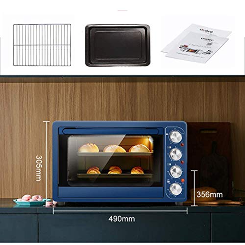 Huishoudelijke elektrische oven, multifunctionele mini-oven 32L capaciteit onafhankelijke temperatuurregeling 1500W roestvrijstalen convectie aanrecht broodroosteroven happy - Afbeelding 6