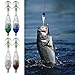 Tanxier 4 Pack Saltwater Squid Fishing Lures,LED Fishing Lighted Glow Squid Lure Jigs,Deep Drop Flashing Lights