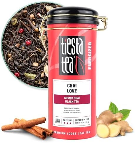 Chai Love, Energizer, Black Tea (4oz Tin) by Tiesta Tea