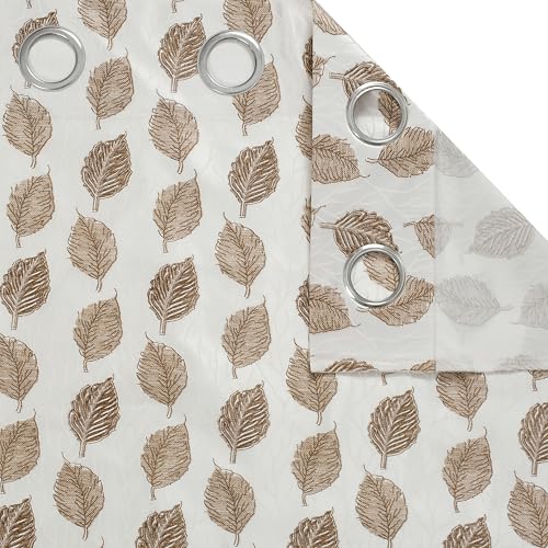 Image of Room Darkening Home Decor Curtains for Living Room, Bedroom Doors and Windows Panel, Parda, Eyelets Hanging, Brown, 4 x 9 Feet, Pack of 2