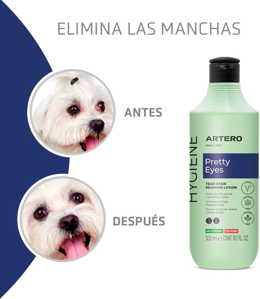 ARTERO Pretty Eyes Eye Cleaner and Tear Zone Removes Tear Spots from Dogs and Cats, Eye Cleaner Dogs, Natural Ingredients, Hygiene for Dogs and Cats. 4