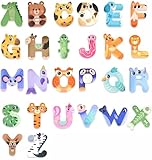 Lyrovo Magnetic Alphabet Letters for Kids – 26 Capital ABCD Animal Magnets - ABCD Toys for Kids