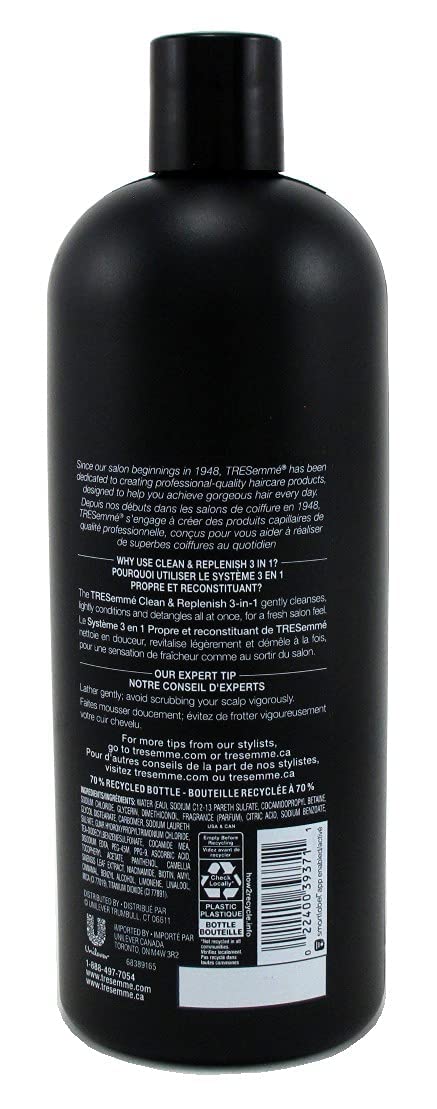 Tresemme Shampoo Cleanse & Replenish 2-In-1 28 Ounce (828ml) (2 Pack) image 5