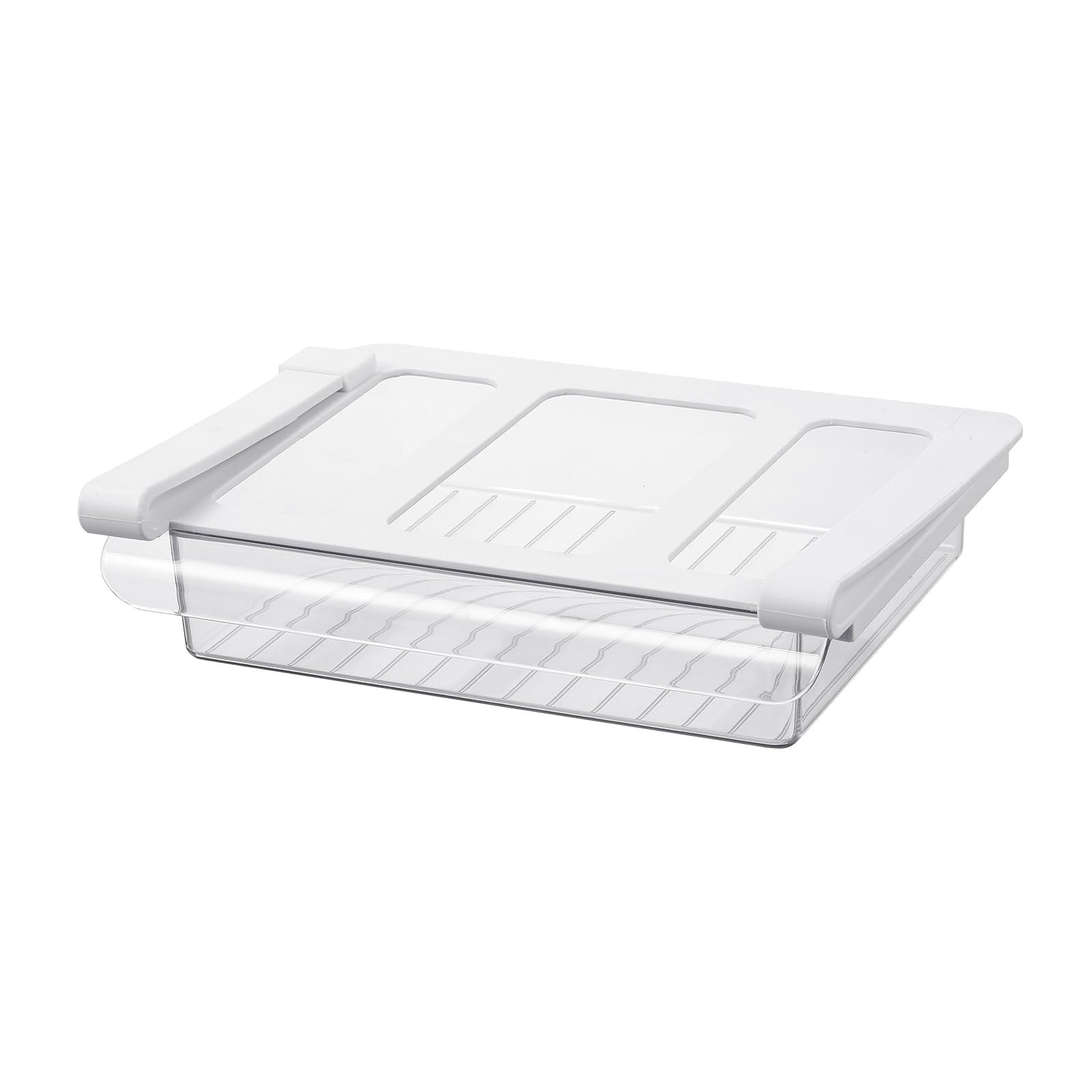 Photo 1 of Bronkeeper Pull-Out Fridge Drawer Organizer - Under Shelf Storage Bins for Cheese Slices, Deli Meat & Small Items - Space Saving Refrigerator Organizer (2" Height x 8.66" Width)