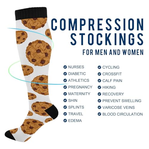 Image of Compression Socks for Women & Men, Knee High Socks for Circulation Medical Running Athletic Nurse Travel