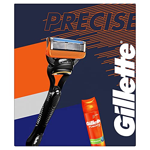 Gillette Fusion5 Razor + Shaving Gel Gift Set, Pack of 2 - Image 6