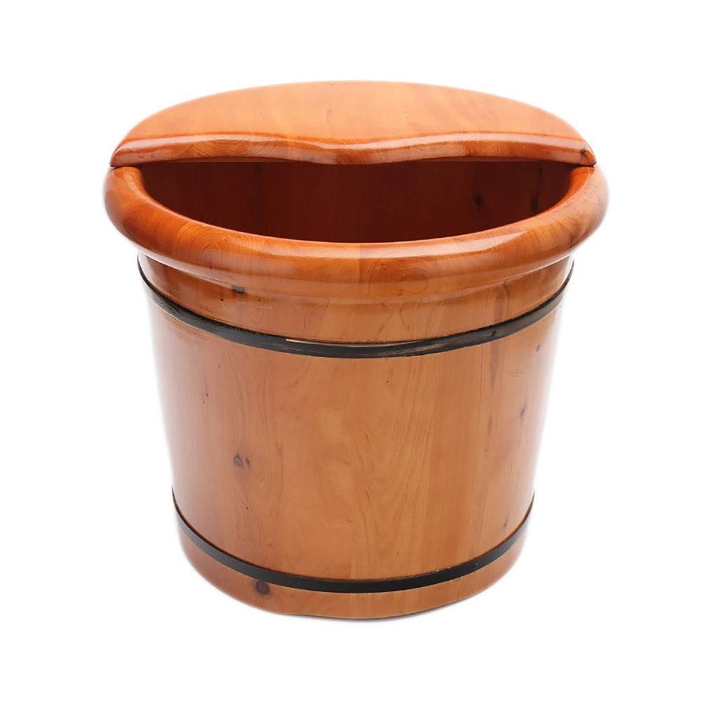 Secchio per pediluvio in legno Sauna Secchio in legno, vasca idromassaggio per pediluvio grande, spa per piedi e gambe per adulti, spa per massaggio ai piedi per la casa, pediluvio relax per pedicure