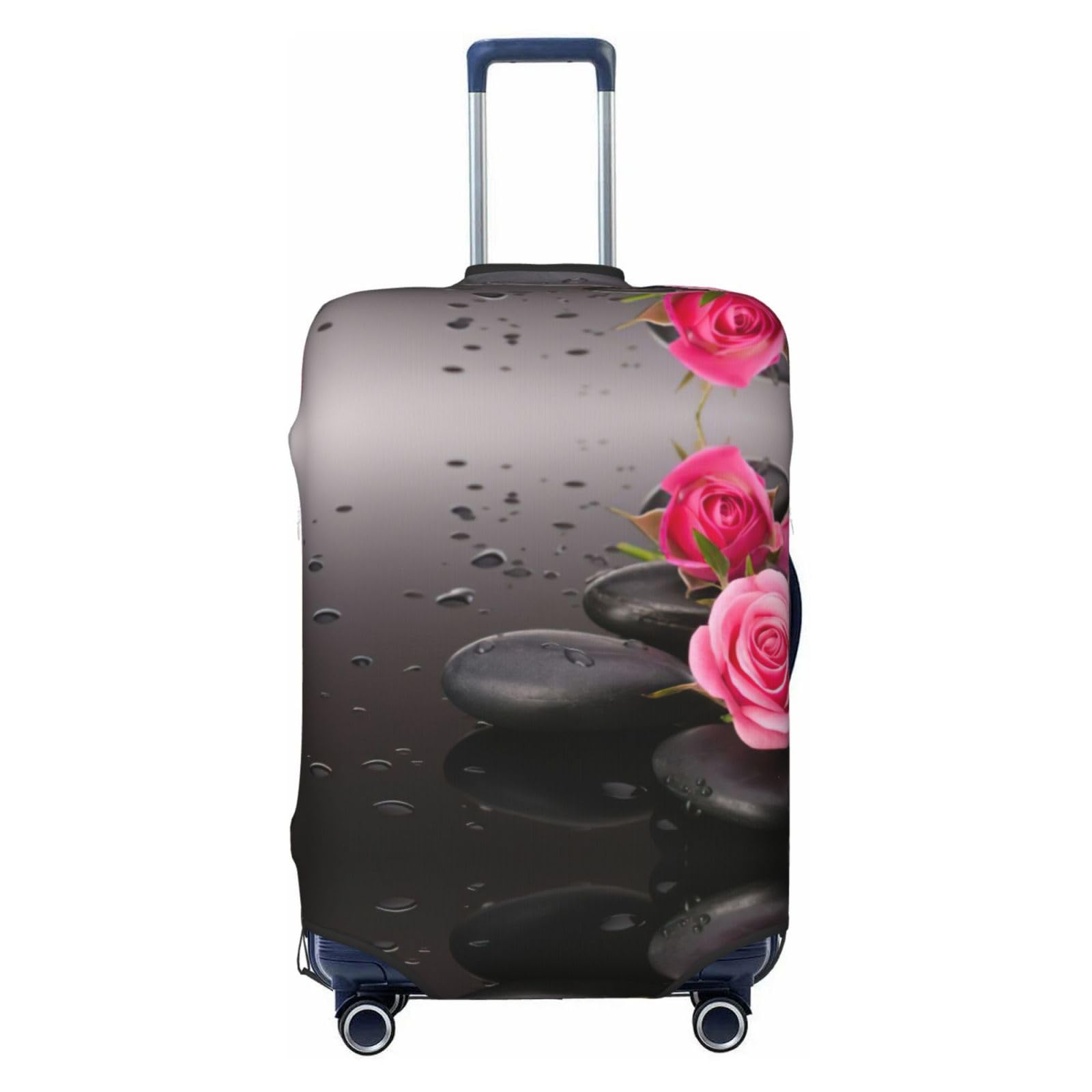 Housse de valise anti-rayures EdWal lavable et résistante taille L motif roses - 8