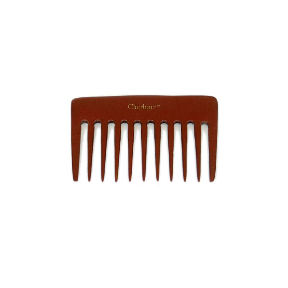 CHARLENE Handmade Bone Comb Anti-Static Chemical Heat Resistant Smooth Comb-out (#2463 Small Master Rake Styling Feathering)