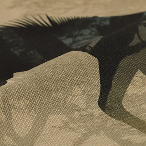 Bonhause African Animals Leopard Throw Pillow Covers 18 X 18 Inch Set Of 4 Giraffe Elephant Horse Zebra Decorative Pillows Case Polyester Linen Outdoor Cushion Covers For Couch Sofa Bed Home Decor #TOP5