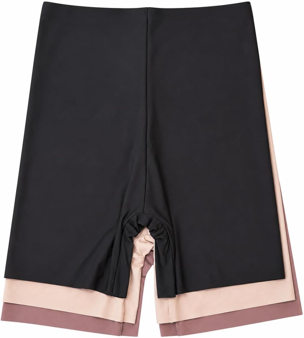 Skinnygirl Tummy & Thigh Slimmer Laser Shaping Shorts, 86% Nylon 14% Spandex, Flat Edge, 3 Pack