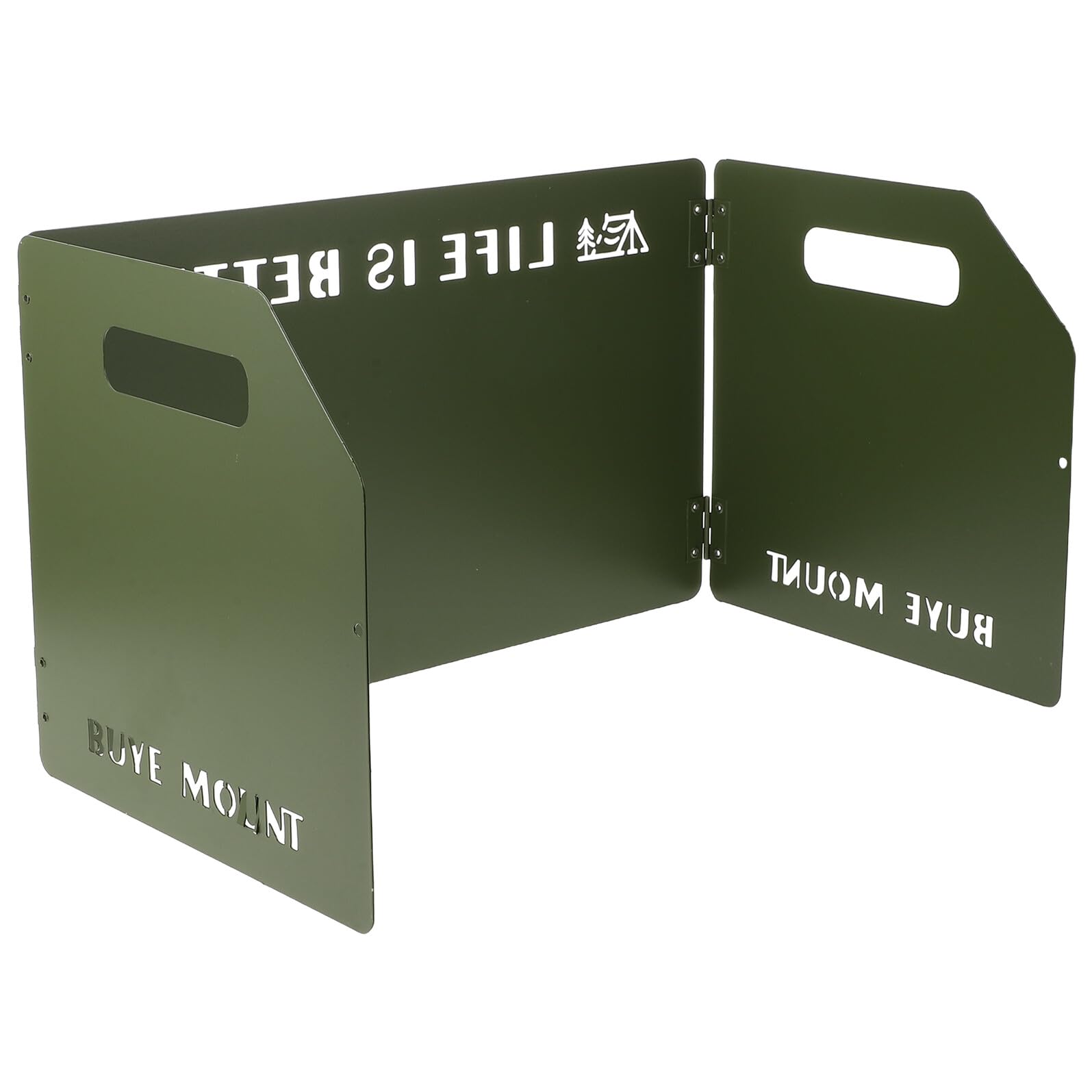 KOMBIUDA Parabrisas para Estufa de Camping Plegable Placas Resistente al Viento con Bolsa Portátil para Picnic Senderismo Mochileros