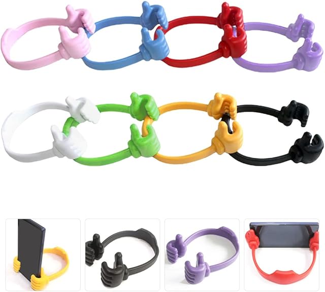 Garneck 8pcs Phone Holder Mobile Phone Supports Thumbs Up Thumbs up Lazy Phone Stand Desktop Cell Phone Stands Phone Racks Mobile Phone Holder Mobile Phone Holder for Car Bed Desk