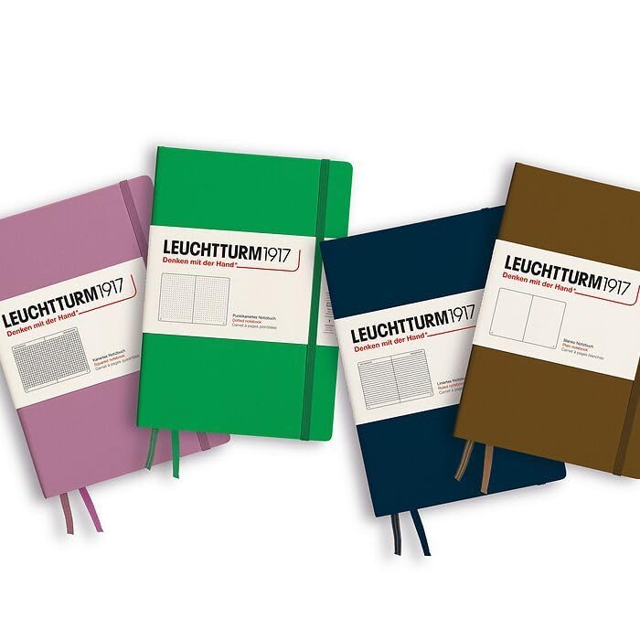 LEUCHTTURM1917 372189 Notebook Medium (A5), Hardcover, 251 Numbered Pages, Deep Sea, Dotted - Image 2