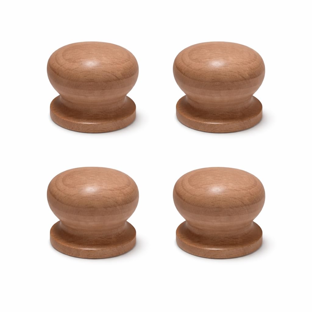 Woodco Handicrafts Wooden Drawer Knob for Cabinet with Natural Finish Pack of 12 pcs-picture-31