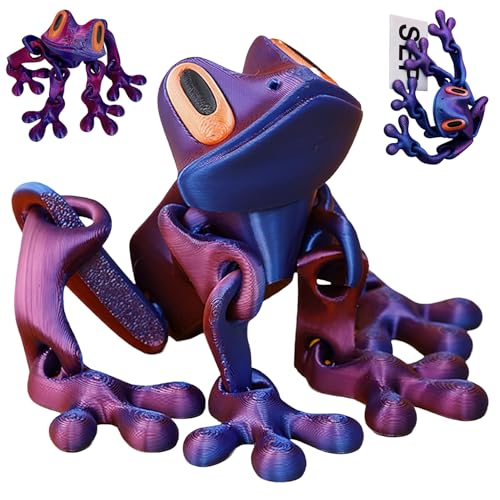 Decoración de Rana magnética, Decoración De Ranas Articuladas Impresas En 3D, Divertidas Ranas Magnéticas, Imán Rana para con múltiples articulaciones, para decoración del hogar, Escritorio