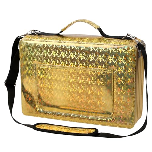Image of Large Capacity Colored Pencil Case - 500 Individual Slots PU leather with Zipper Closure Portable Organizer for Watercolor Pencils Ideal for Artists(Yellow)