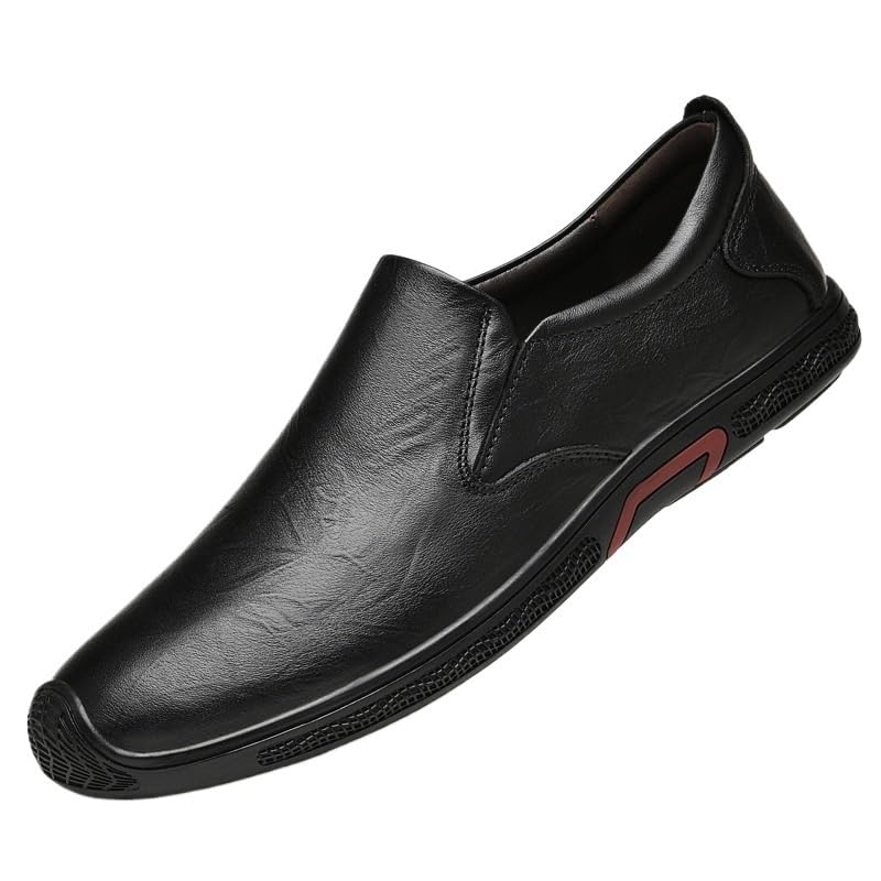 Men's Casual Walking Shoes Office Flats Slip on Loafer Leather Formal Business Comfortable Dress Shoes