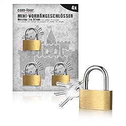 Candados De Seguridad Con Llave Maestra COM-FOUR® 4x Candado con 3 mismas llaves - Candados amaestrados - Candado con llave de seguridad para el hogar, el ocio, el trabajo