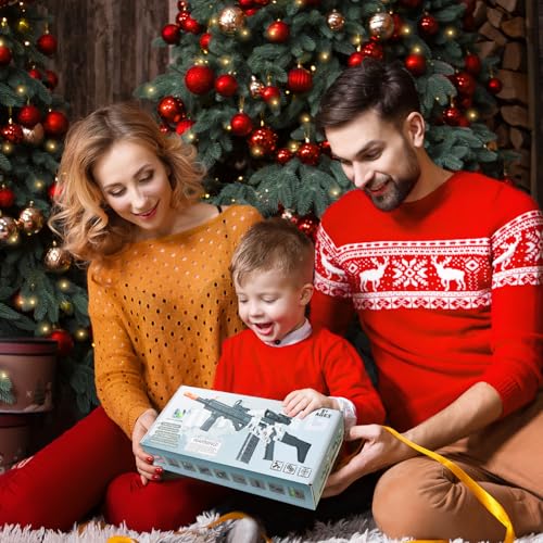 Realistic Toy Gun for Nerf Guns Darts, Foam Blaster - with Scope 120 Soft Bullets 3 Magazines, Semi-Auto Sniper Rifle Electric Machine Guns for Boys 8-12 Age, Birthday Gifts for Kids and Adults