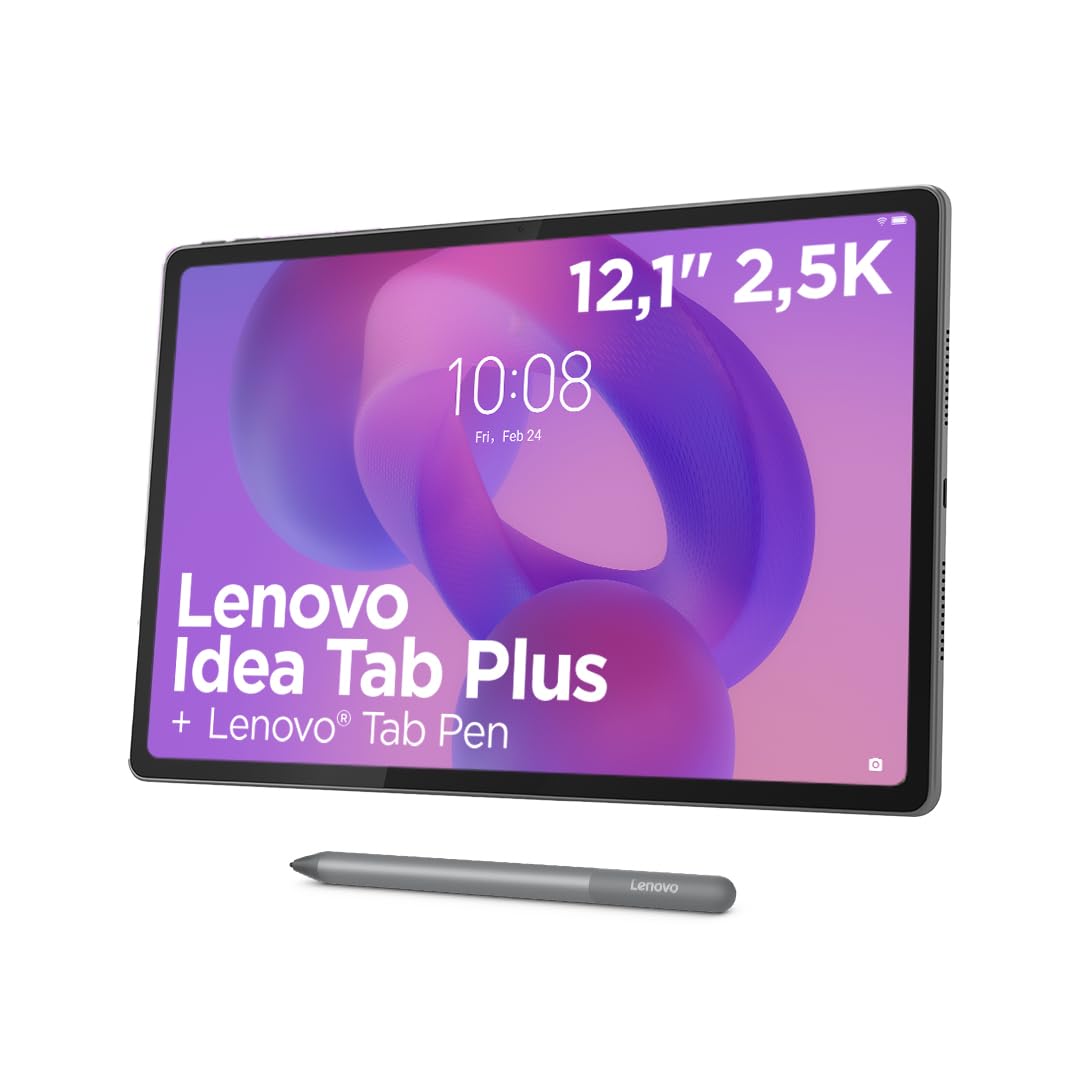 Lenovo Idea Tab Plus Tablet 12.1" 2.5K 12GB RAM 256GB MediaTek Dimensity 6400 90Hz Android 15 Luna Grey