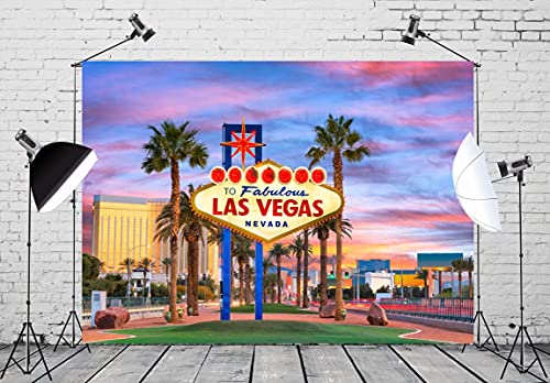 Décoration anniversaire Las Vegas : fond photo grand tissu BELECO