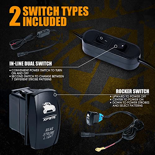 Xprite Upgraded 30" Offroad Led Rear Chase Strobe Light Bar W/Brake Reverse Turn Signal Light For Polaris Rzr Xp 1000 900, Utv, Atv, Side By Sides, 4X4, Trophy Truck - Rz Series Rywyr #TOP4