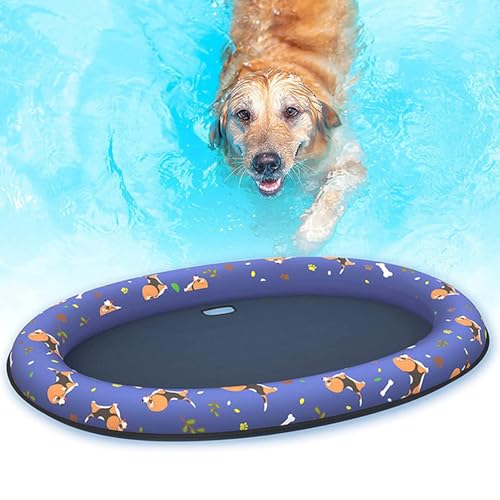 Flotteur gonflable pour chien en toile ultra-résistante pour les jeux de piscine