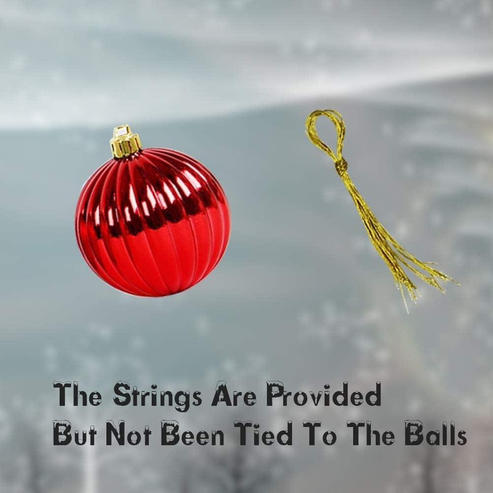 Weihnachtskugeln 36 Stück Weihnachtskugel-Ornamente, Weihnachtsbaumschmuck, Hängende Weihnachtskugeln Für Urlaub, Party, Weihnachten Dekoration(Rood)