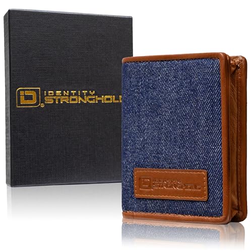 ID Stronghold Waltlet - RFID Blocking Bifold Wallet for Men with Magnetic Clasp (IDSH7068-den)4