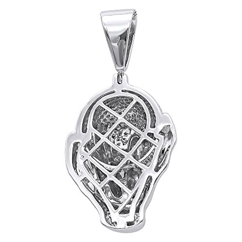 10K Gold The World Is Mine Diamond Pendant For Men Dragon Claw Holding A Ball 0.7Ctw (White Gold) #TOP1