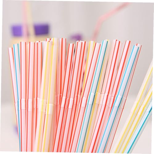 Pitillos plásticos flexibles colores surtidos 600 unidades miniatura 2