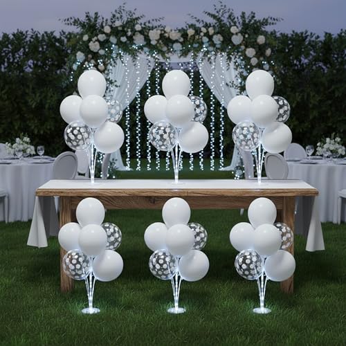 Image of Lightsfever 6 Pack Light Up Balloon Centerpieces for Table, Pump Included