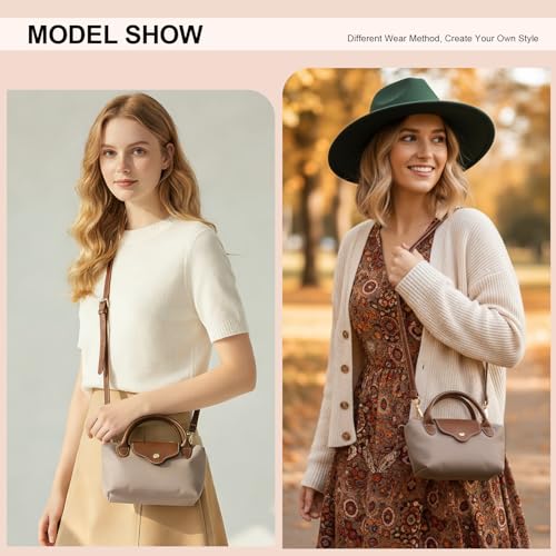Bolso Mini Crossbody para Mujer en Nylon Caqui miniatura 2