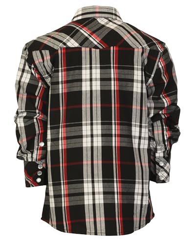Image of Gioberti Boys Casual Western Plaid Long Sleeve Pearl Snaps Shirt
