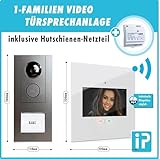 m-e Vistadoor Vistus Video-Türsprechanlage | Aluminium Außenstation für 1-Familienhaus | 7“ Innenstation | iP Türklingel mit Kamera | 4-Draht Freisprechanlage Video Sprechanlage Einfamilienhaus - 2