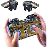 荒野行動 コントローラー 4つボタン pubg コントローラー 射撃ボタン 押し式ゲームパッド 高速射撃 ジョイスティック 高感度 高耐久 装着簡単安定 iPhone/Android 各機種対応 各種ゲーム対応 ワンペアー