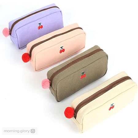 Amazon チェリー ポンポン ペンケース 4色 新入学 かわいい 可愛い 筆箱 ボールペン 鉛筆 かばん 事務 雑貨 グッズ ファッション オフィス用品 デザイン文具 誕生日 プレゼント 学用品 ペンポーチ デスク収納 小物入れ ホワイト レッド 赤 白 マルチカラー ペア 携帯