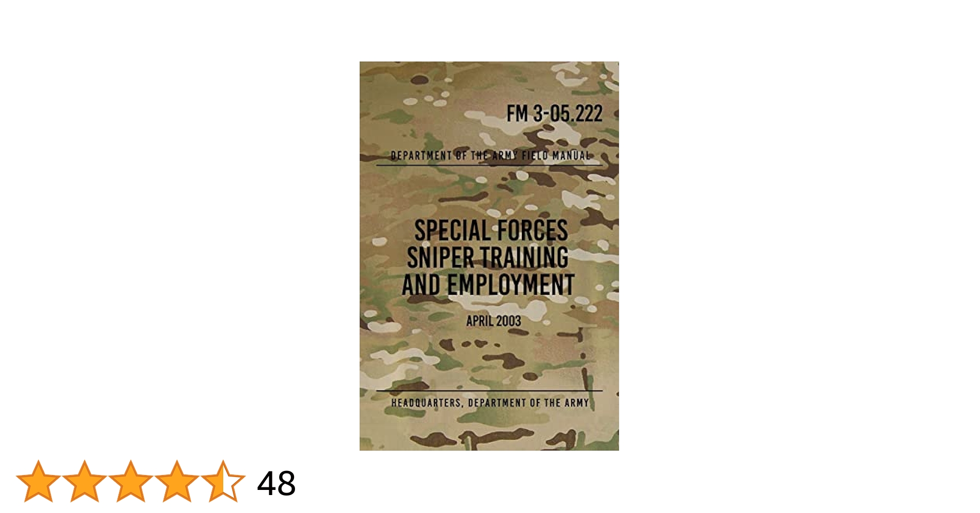 洋書 Special Forces Sniper Training and Emplo Special Forces Sniper Training and Employment - FM 3-05.222