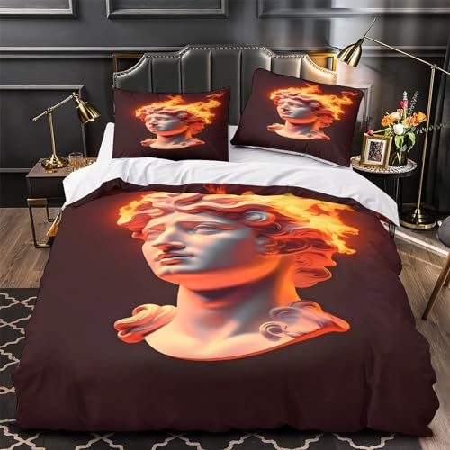 Housse de couette fermeture éclair David 3D pour un lit double impeccable - 4