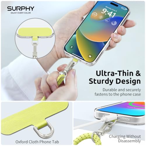 Image of SURPHY Phone Lanyard Crossbody, Phone Strap Crossbody with 2 Tether Tabs