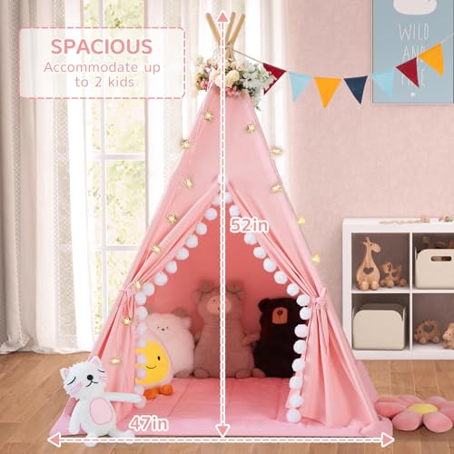 WIRHAO Teepee Tent with Padded Mat