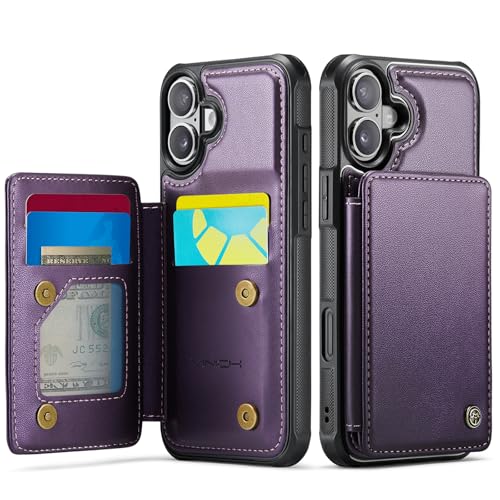 Vinich for iPhone 17 Wallet Case with Card Holder, RFID Blocking Credit Slots Kickstand Shockproof Phone Cover Fit for iPhone 17 6.3